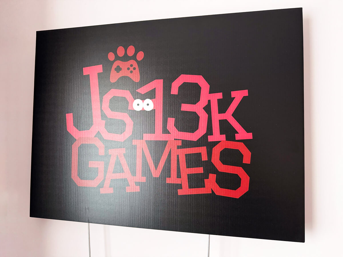 Enclave Games - Monthly October 2025: Sticker Mule's rigid yard sign